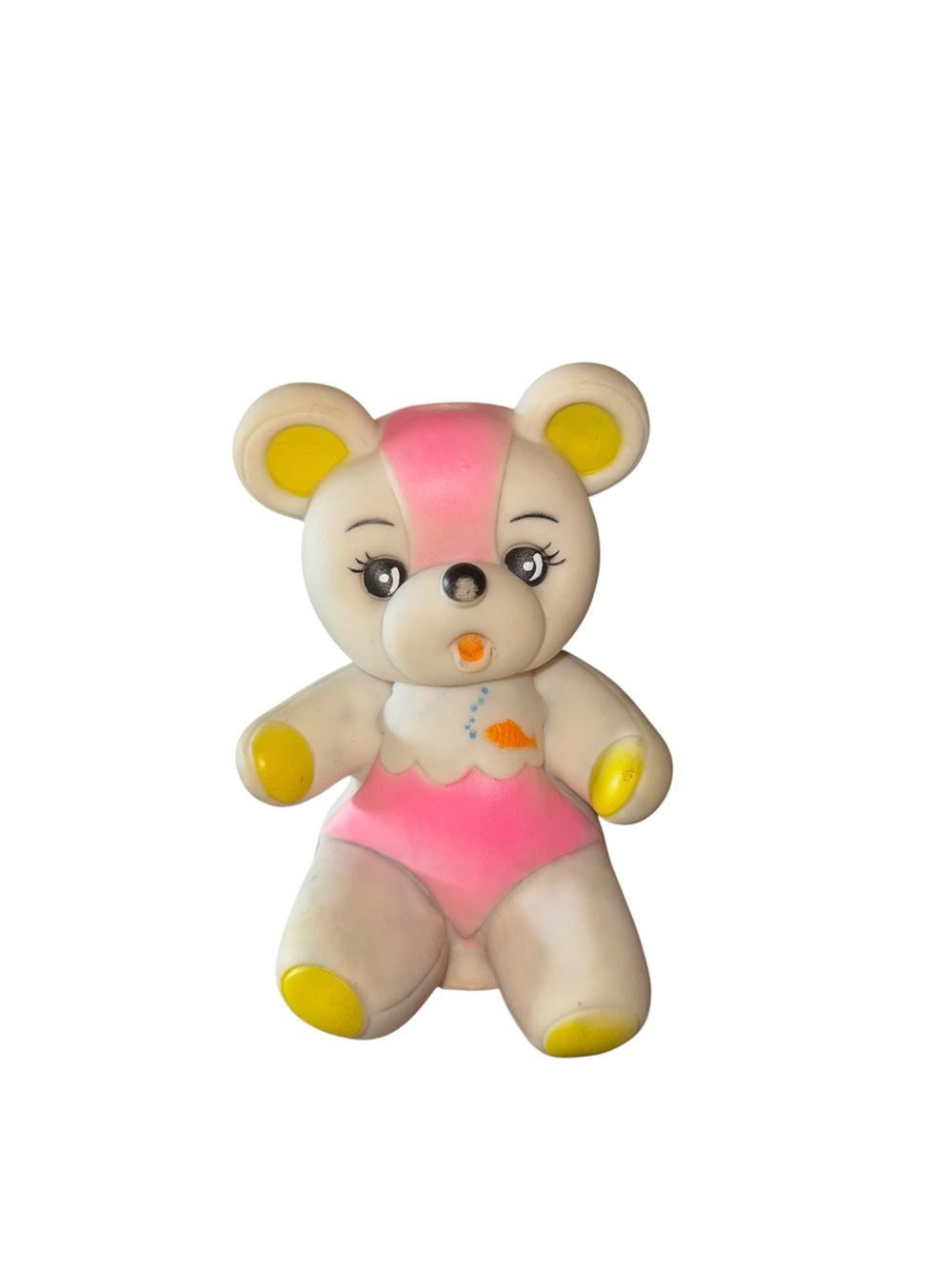 Vintage rubber teddy bear squeak
